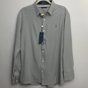 1-3 William Murray Golf Vented UV Protection Button Down Shirt Gray Large NWT